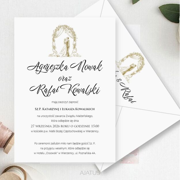 KOD014 ZAPROSZENIA FORMAT B6 PARA ŁUK