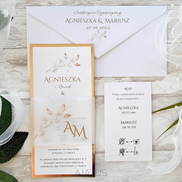 DL ZŁOTO KALKA KWIATY - 2