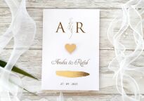 JKZ SK A6 ZŁOTE SERDUSZKO 3D INICJAŁY GAŁĄZKA - 2