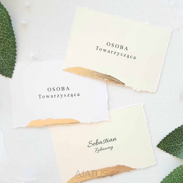 Winietki SZARPANE BRZEGI ZŁOCONE LEŻĄCA/KŁADZIONA