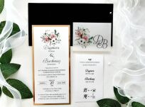 DL ZŁOTO KALKA KWIATY RÓŻ  - 2 - 3