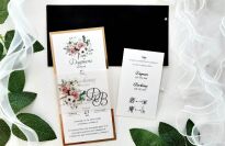 DL ZŁOTO KALKA KWIATY RÓŻ  - 2 - 2