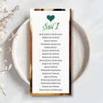 PLAN STOŁÓW SERCE 3D CIEMNA ZIELEŃ ZŁOTO/SREBRO/ECO/CIEMNA ZIELEŃ - 2