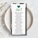 PLAN STOŁÓW SERCE 3D CIEMNA ZIELEŃ ZŁOTO/SREBRO/ECO/CIEMNA ZIELEŃ - 5