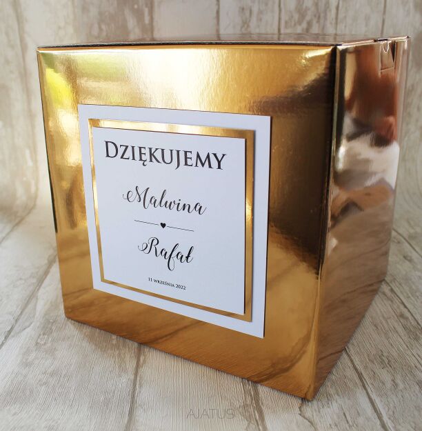 Pudełko na telegramy ZŁOTE -