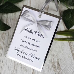 Zawieszki na alkohol SREBRO KOKARDKA 17 KOLORÓW