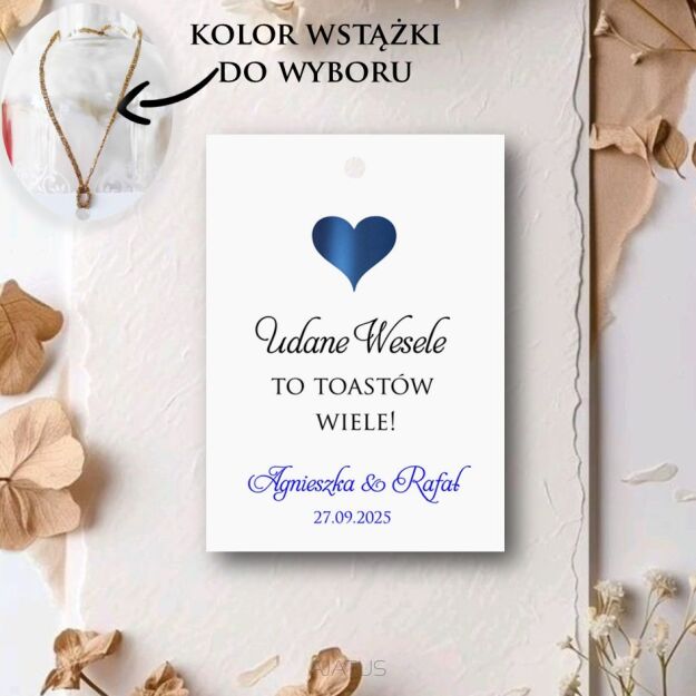 Zawieszki na alkohol SERCE 3D GRANAT ZŁOTO/SREBRO