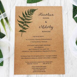 ZAPROSZENIE A5 ECO-4 PAPROĆ