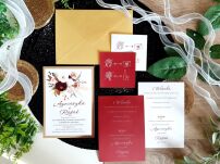 JKZ ZŁOTO BORDO KWIATY - 3