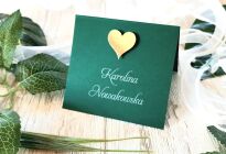 Winietki Seria JKZ GLAMOUR ZŁOTE SERCE 3D ciemna zieleń - 2