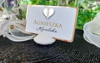 Winietki ZŁOTE z PODSTAWKĄ Seria JKZO serce 3D - 3