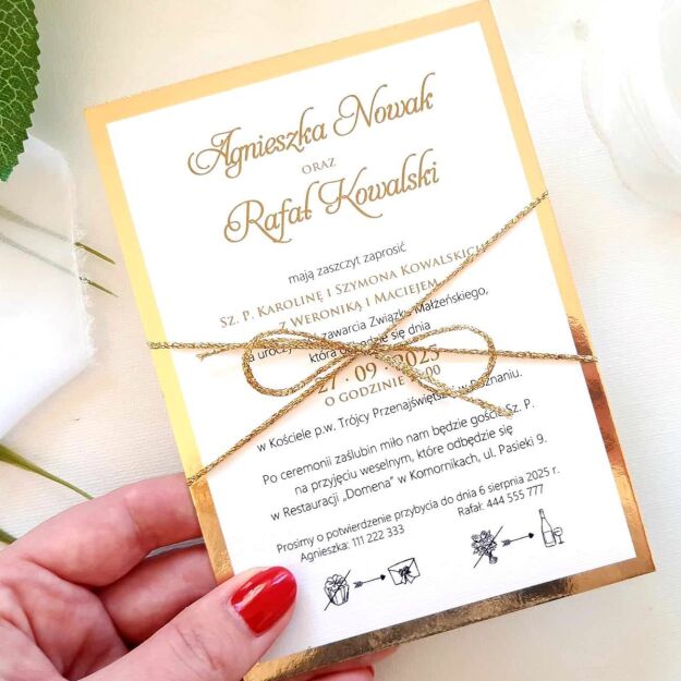 JKZ A6 ZŁOTE ZŁOTY SZNUREK