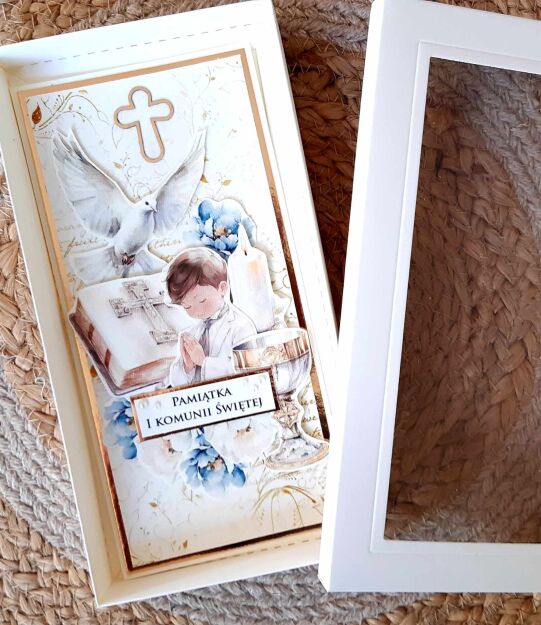 Kartka DL KOMUNIA ŚWIĘTA PUDEŁKO