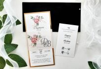 DL ZŁOTO KALKA KWIATY RÓŻ  - 3 - 2