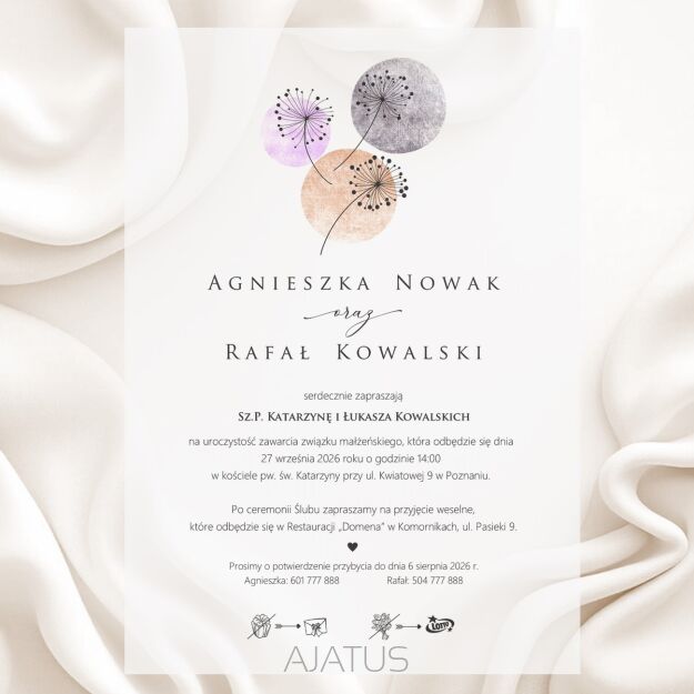 A5 ZAPROSZENIA NOWOCZESNE DMUCHAWIEC -89 KALKA