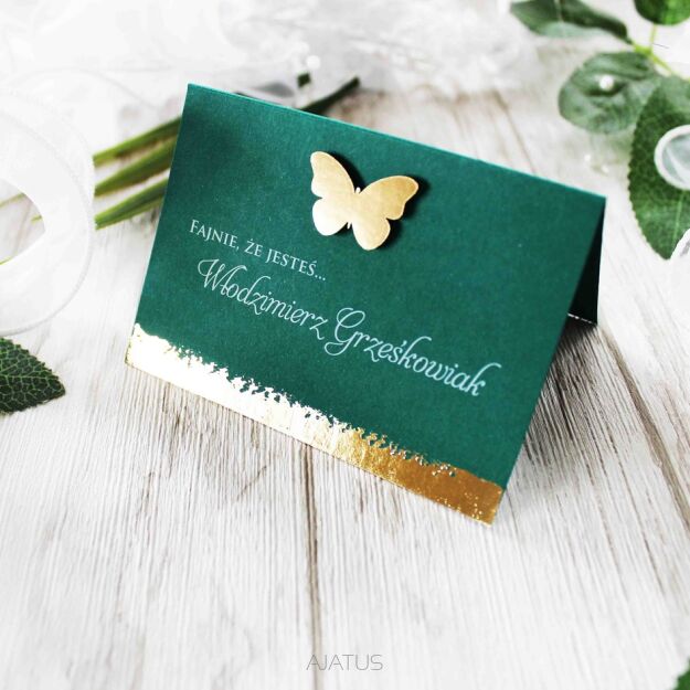 Winietki Seria JKZ GLAMOUR ZŁOTY MOTYL 3D