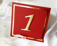 Numery Stołów KOLOR ZŁOCONE BORDO - 5