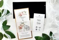 DL ZŁOTO KALKA KWIATY RÓŻ  - 5 - 2