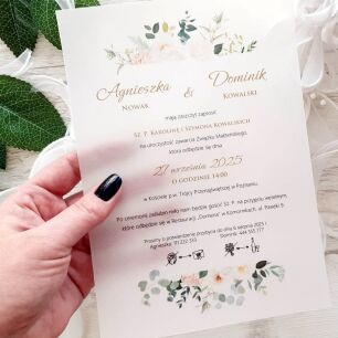 A5 ZAPROSZENIA RÓŻ KWIATY-86 KALKA