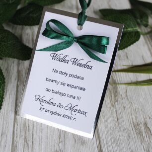 Zawieszki na alkohol SREBRO KOKARDKA 17 KOLORÓW