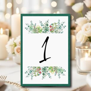 Numery Stołów ZIELEŃ 1