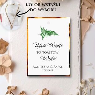 Zawieszki na alkohol PAPROĆ ZŁOTO/SREBRO/ECO