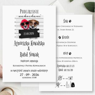 ZAPROSZENIA FORMAT B6 PIESKI PODEJRZANI