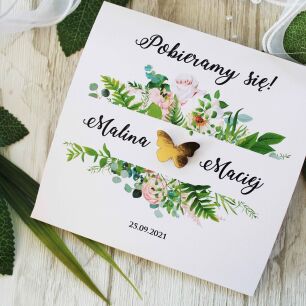 JKZ_KW-2 ZŁOTY MOTYL 3D kwiaty