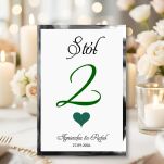 Numery Stołów SERCE ZŁOTO/SREBRO/ECO/CIEMNA ZIELEŃ - 3