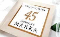 KG-136 KWADRAT ECRU ZŁOTO URODZINY - 3