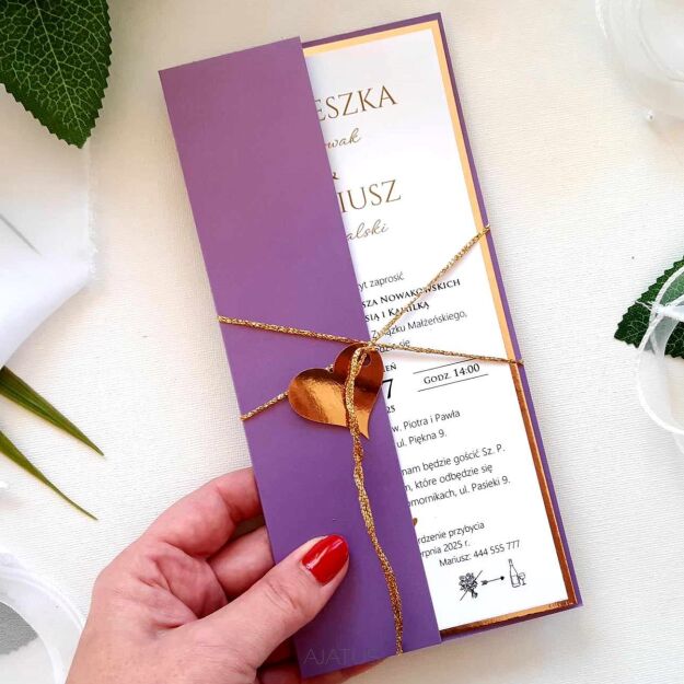 ZŁOTO-FIOLETOWE OKŁADKA/ETUI DL