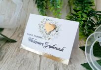 Winietki Seria KWIATY GLAMOUR ZŁOTE SERCE 3D - 3