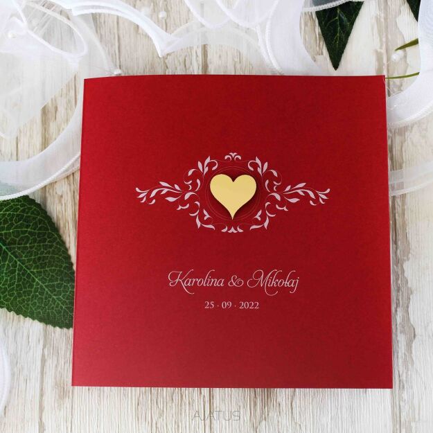 KW NW-118 ZŁOTE ORNAMENT SERDUSZKO BORDO