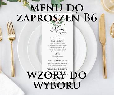 MENU DO ZAPROSZEŃ B6