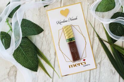 Winietka - Merci Seria ZŁOTE SERDUSZKO 3D - 2 złoty podkład