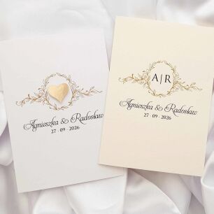 ZAPROSZENIA FORMAT C6 ORNAMENT INICJAŁY składane