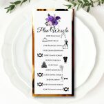 PLAN WESELA KWIATY FIOLET ZŁOTY/SREBRO - 3