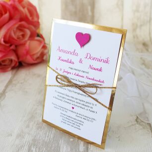 JKZ ZŁOTO SERCE FUKSJA/AMARANT