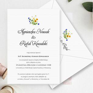 KOD009 ZAPROSZENIA FORMAT B6 CHABRY/POLNE KWIATY