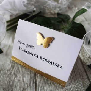 Winietki Seria JKZ GLAMOUR ZŁOTE MOTYL 3D