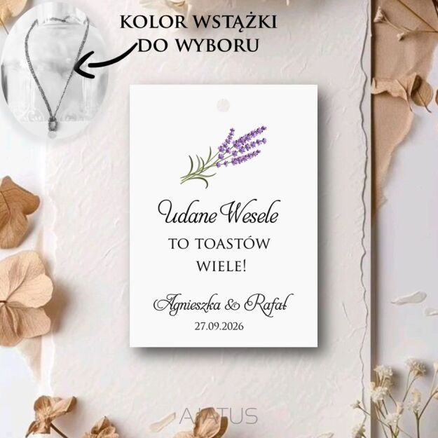 Zawieszki na alkohol LAWENDA/SREBRO