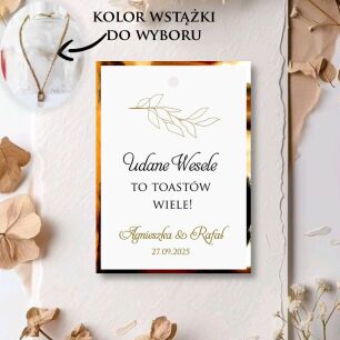 Zawieszki na alkohol LISTKI ZŁOTO