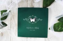 KW NW-60 SREBRNY MOTYL ORNAMENT CIEMNA ZIELEŃ - 2