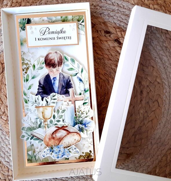 Kartka DL KOMUNIA ŚWIĘTA PUDEŁKO