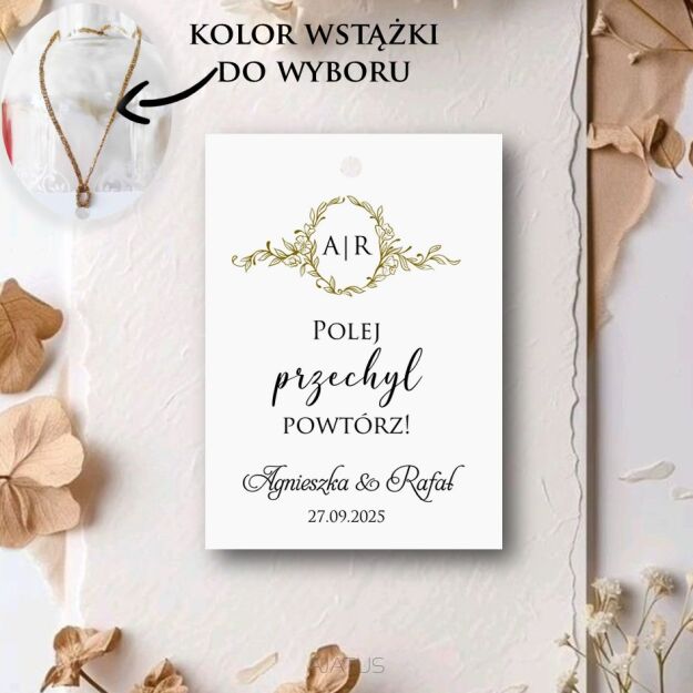 Zawieszki na alkohol ORNAMENT ECO/ZŁOTO