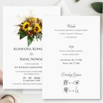 ZAPROSZENIA FORMAT B6 SŁONECZNIKI - 3