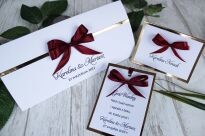 Winietki Seria ZŁOTA KOKARDKA BORDO - 2