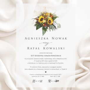 A5 ZAPROSZENIA SŁONECZNIKI -15 KALKA