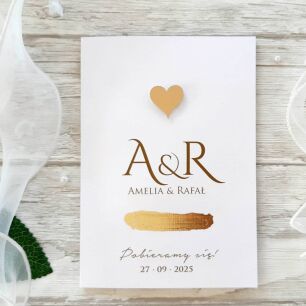 JKZ SK A6 ZŁOTE SERDUSZKO 3D INICJAŁY