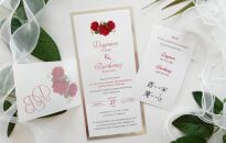 DL SREBRO KALKA CZERWONE RÓŻE  - 12 - 5